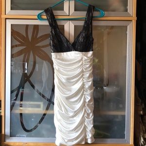 Cream and Black lace dress